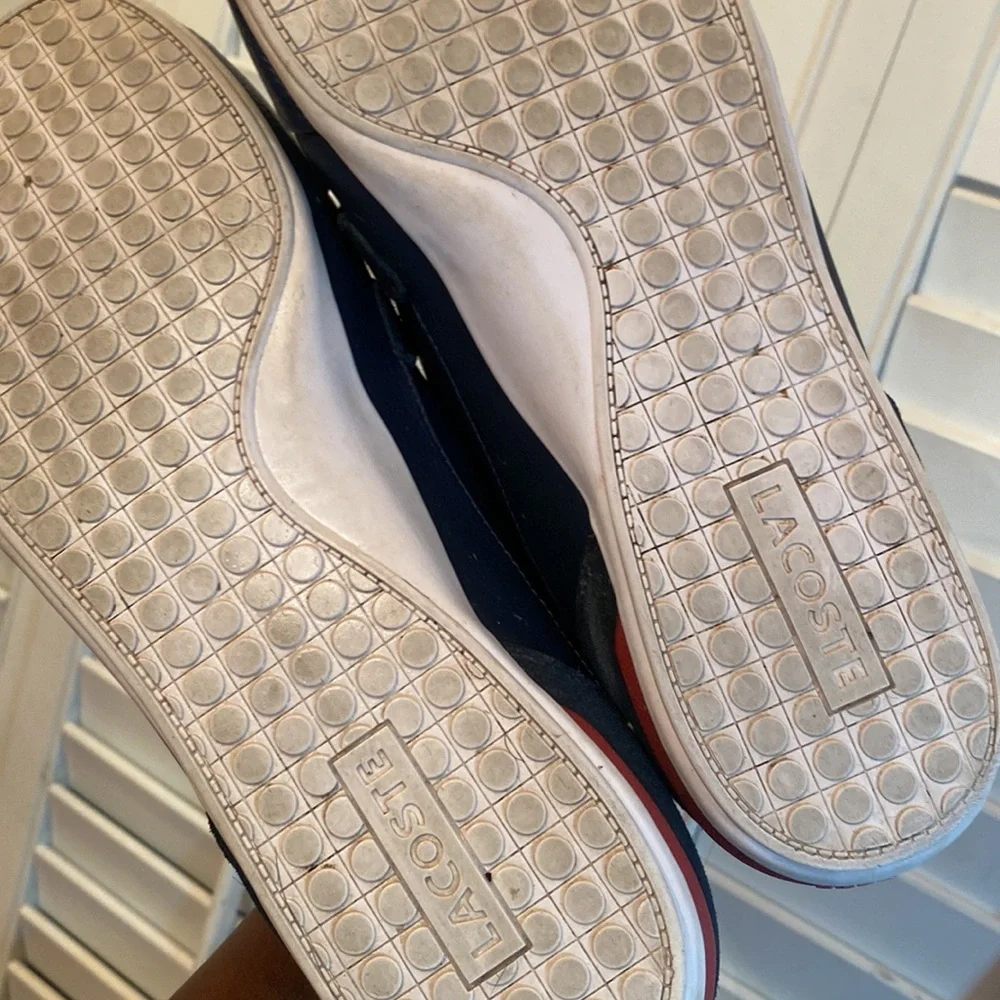 Lacoste Mens Leather Boat Shoes